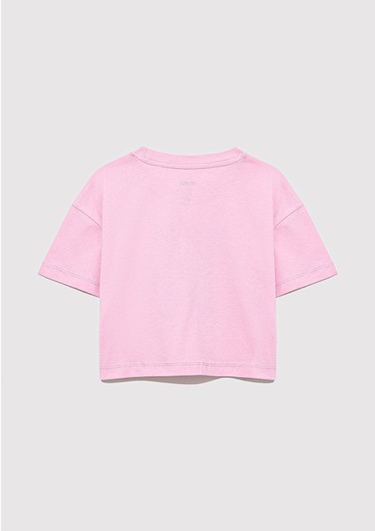M Logo Baskılı Pembe Tişört 7610276-86953