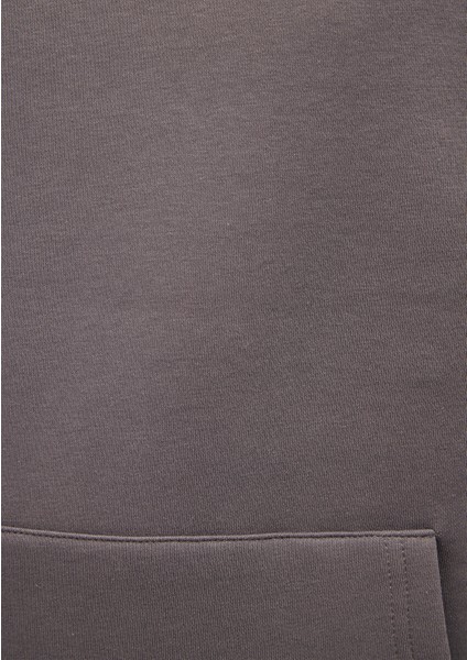 Kapüşonlu Antrasit Basic Sweatshirt 0S10275-70096