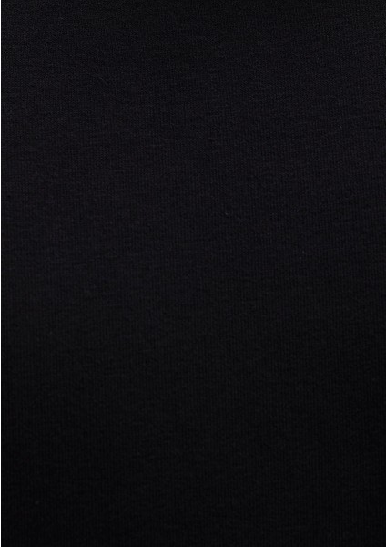 Bisiklet Yaka Siyah Basic Sweatshirt 0S10276-900