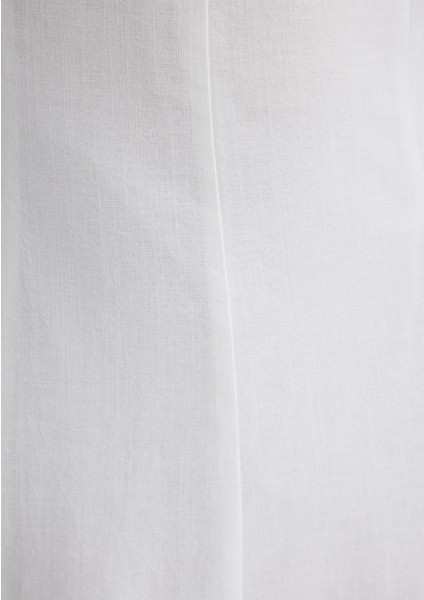 Askılı Beyaz Uzun Elbise 1310479-620