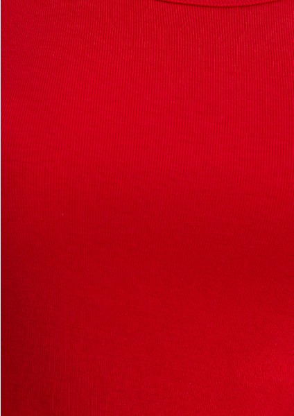 Kırmızı Basic Crop Tişört 1612374-70467