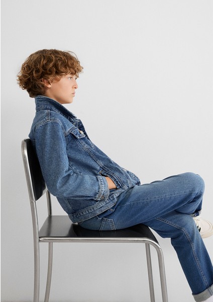 Ken 90lar Koyu Mavi Jean Ceket 6110001-86708