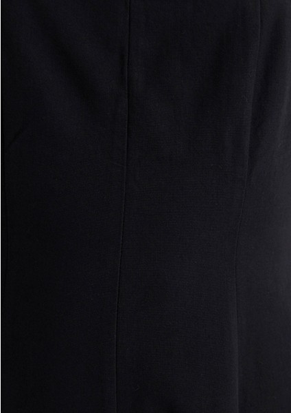 Askılı Siyah Uzun Elbise 1310479-900