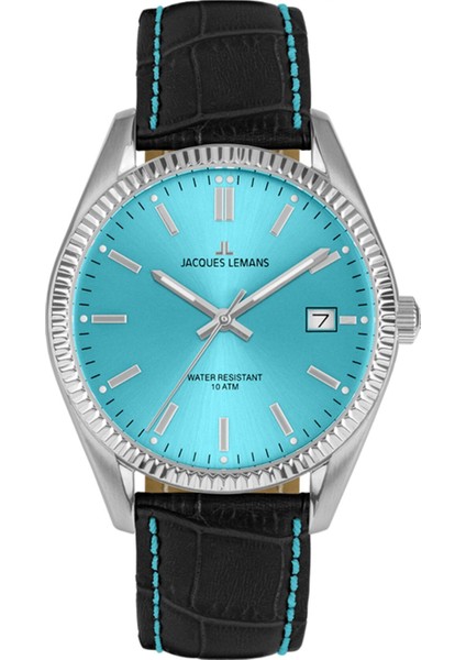 Jl.50-4s Quartz Deri Siyah Mavi Kadran 10 Atm 34 mm Kadın Kol Saati