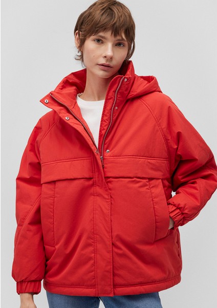 Su İtici Kapüşonlu Kırmızı Mont 1110348-70461