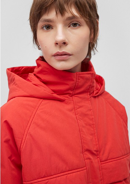 Su İtici Kapüşonlu Kırmızı Mont 1110348-70461