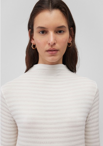 Dokulu Beyaz Tişört 1612026-70057