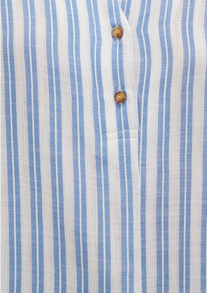 Mavi Çizgili Bluz 122400-83979