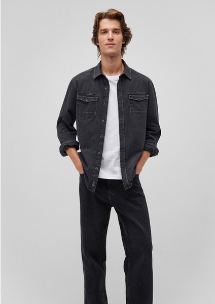 Rio Everyday Antrasit Vintage Jean Gömlek 0295785223