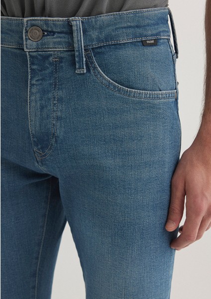 Jake Krmzbyz Mavi Premium Puslu Vintage Mavi Jean Pantolon 0042285192