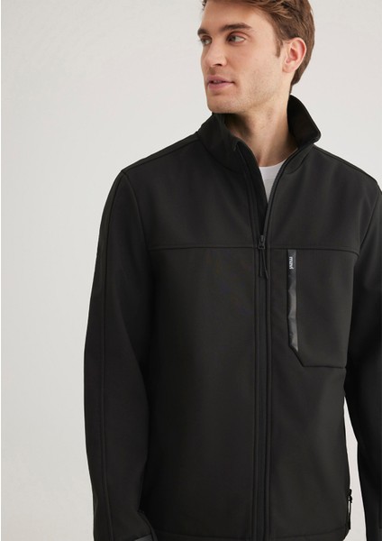 Dik Yaka Siyah Ceket 0110339-900