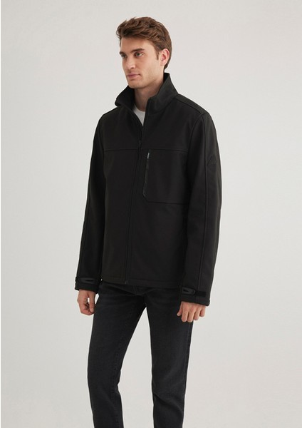 Dik Yaka Siyah Ceket 0110339-900