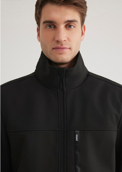 Dik Yaka Siyah Ceket 0110339-900