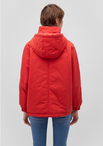 Su İtici Kapüşonlu Kırmızı Mont 1110348-70461