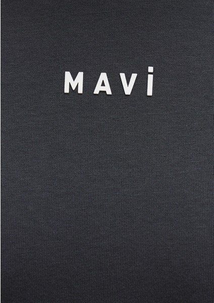 Mavi Logo Baskılı Antrasit Tişört 1612518-70087