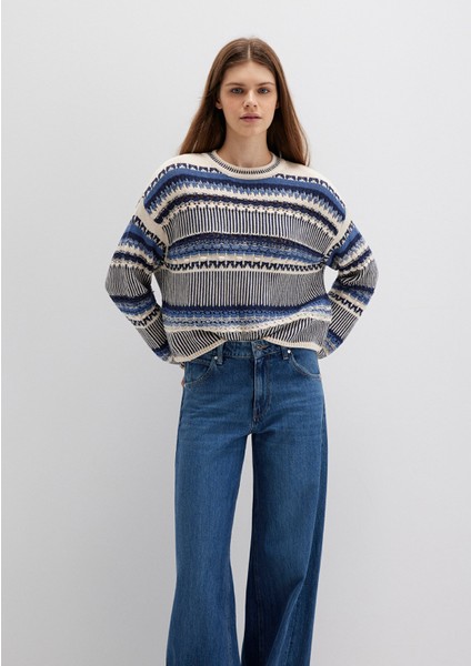 Jakarlı Mavi Kazak 1710155-70737