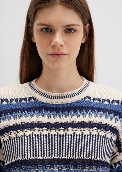 Jakarlı Mavi Kazak 1710155-70737