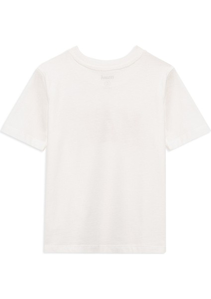 Mavi Logo Baskılı Ekru Tişört 7610109-70057