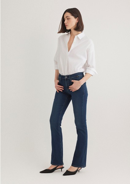 Molly Gold Klasik Koyu Mavi Jean Pantolon 1013684068