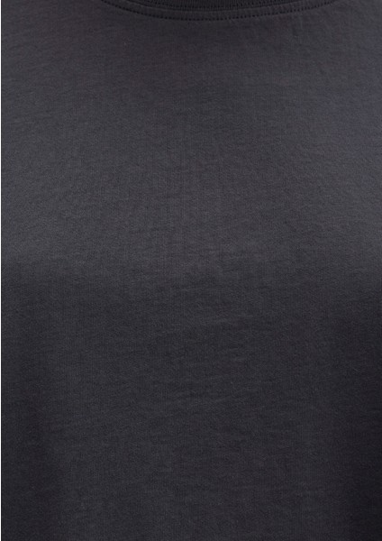 Bisiklet Yaka Antrasit Basic Tişört 1611651-70087