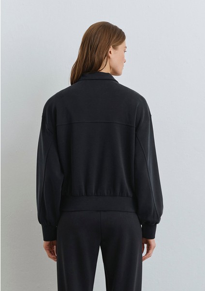 Sporty Lux Siyah TENCEL TM Modal Sweatshirt 1S10059-900