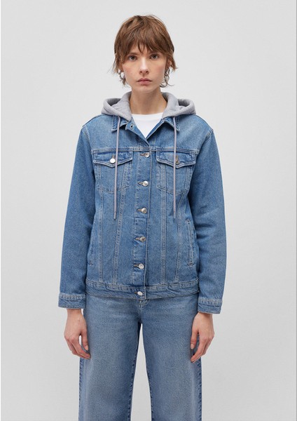 Kadın Karla Mavi 90s Jean Ceket 110154-85296