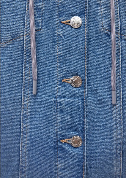 Kadın Karla Mavi 90s Jean Ceket 110154-85296