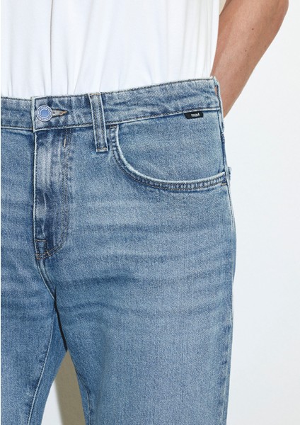 Milan Premium Blue Puslu Açık Mavi Jean Pantolon 0081083030