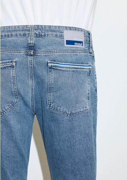 Milan Premium Blue Puslu Açık Mavi Jean Pantolon 0081083030