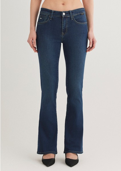 Molly Gold Klasik Koyu Mavi Jean Pantolon 1013684068