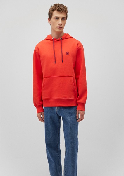 Mavi Logo Nakışlı Kapüşonlu Turuncu Sweatshirt 065809-70481