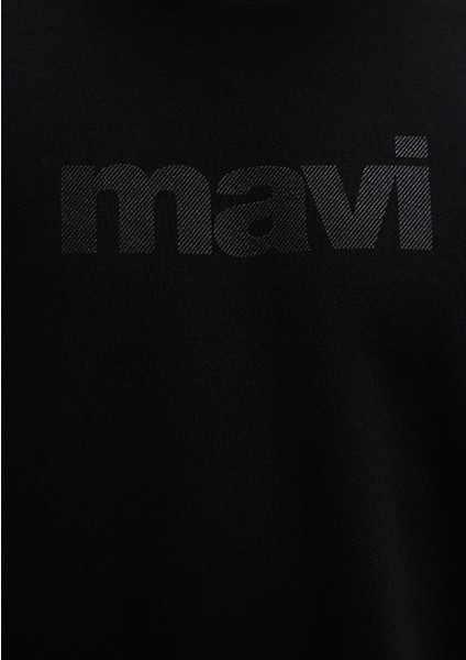 Erkek Siyah M066303-900 Baskılı Sweatshirt