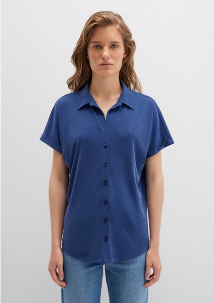 Lux Touch TENCEL TM Mavi Modal Gömlek 168081-70491