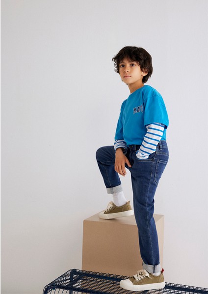 Tom Sporty Puslu Indigo Mavi Jean Pantolon 6010628714