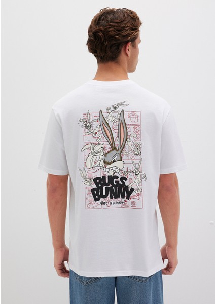 Bugs Bunny Baskılı Beyaz Tişört 0610636-620