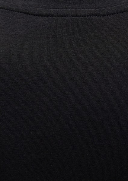 Lux Touch Siyah Basic Modal Tişört 1600963-900