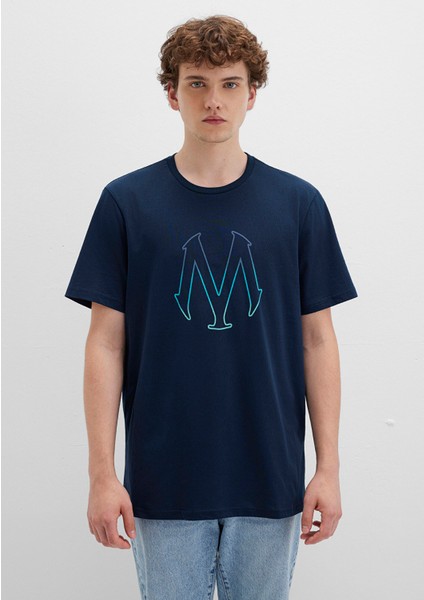 Mavi Logo Baskılı Lacivert Tişört 0610635-70490
