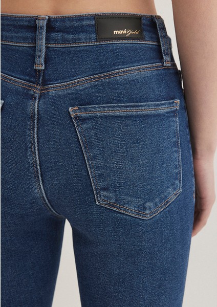 Kadın Serenay Mavi Gold Shape Jean Pantolon 100980-33687