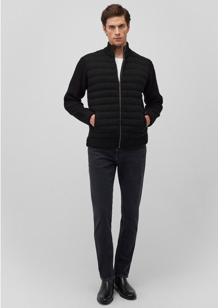 Fermuarlı Siyah Triko Hırka 070697-900