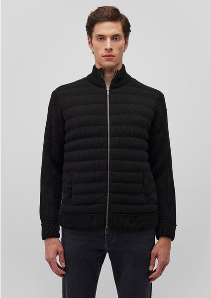 Fermuarlı Siyah Triko Hırka 070697-900