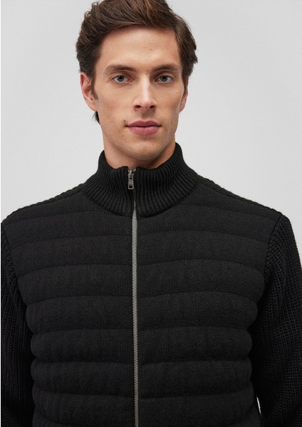 Fermuarlı Siyah Triko Hırka 070697-900