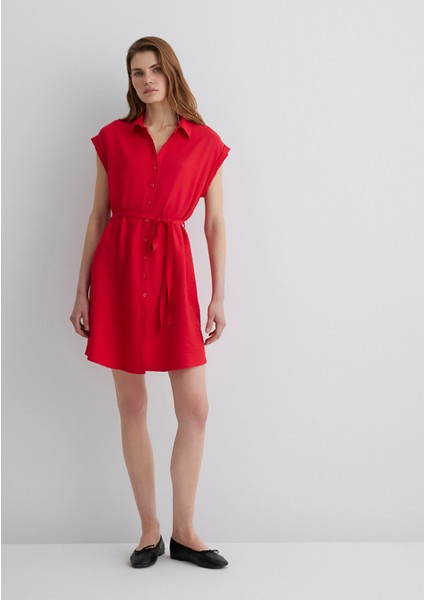 Kırmızı Gömlek Elbise 131139-29723