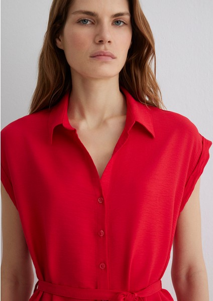 Kırmızı Gömlek Elbise 131139-29723