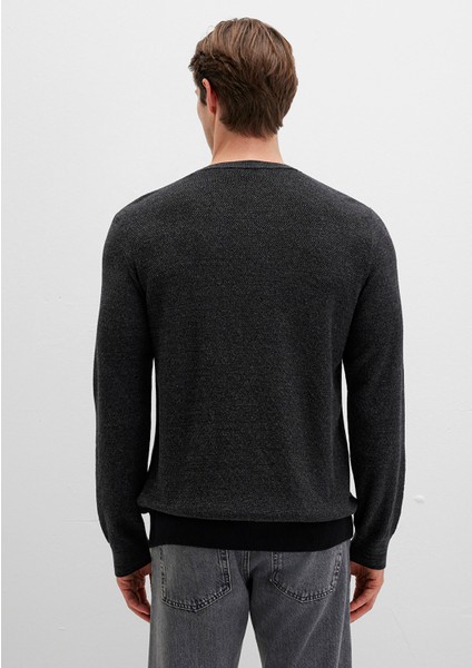 Blok Renkli Bisiklet Yaka Kazak 070377-900