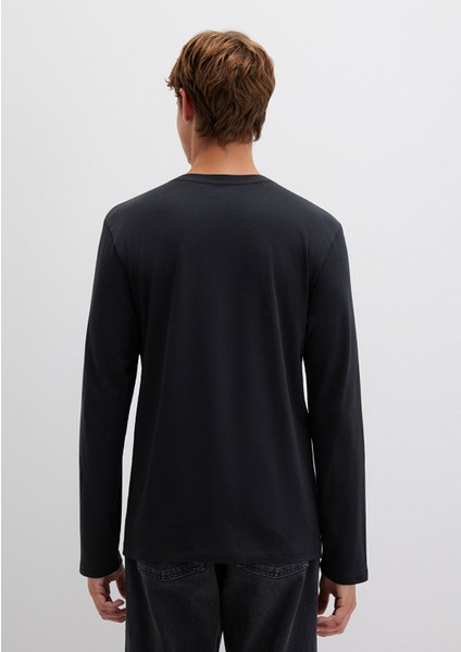 Uzun Kollu Siyah Basic Tişört 062477-27062