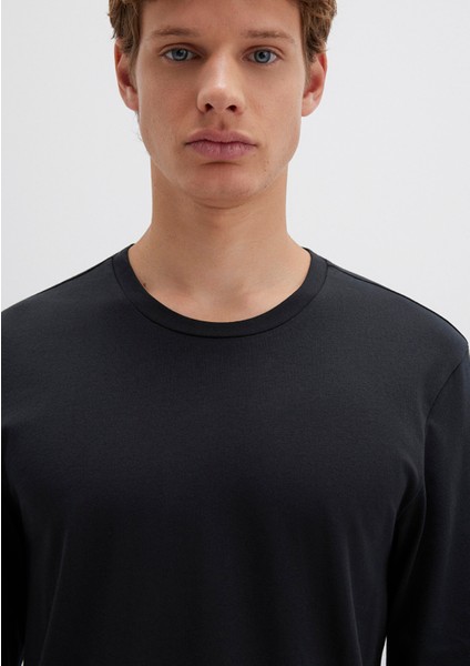 Uzun Kollu Siyah Basic Tişört 062477-27062