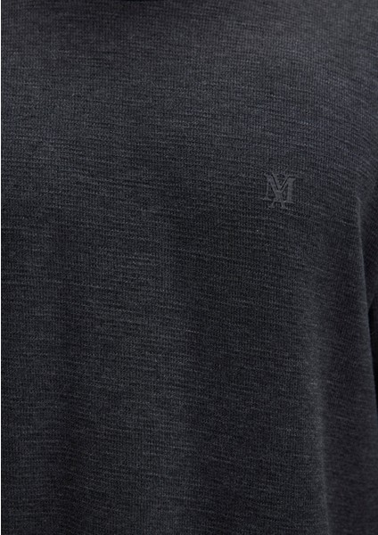 Uzun Kollu Antrasit Basic Tişört 065755-29758