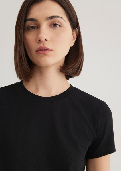 Stretch Siyah Basic Tişört 162767-900