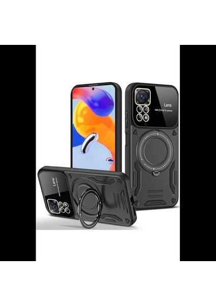Xiaomi Redmi Note 11 Pro Kılıf Joy Lens Standlı Kapak