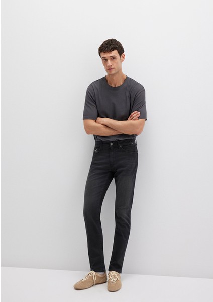 Jake Mavi Premium Koyu Gri Jean Pantolon 0042218775